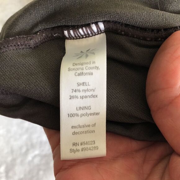 Athleta Shirred Tankini And Bikini Bottom Size S GUC Gray - Picture 5 of 12